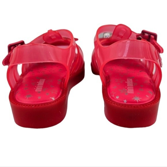 NEW Mini Melissa Pink, Silver Sparkly Star & Rainbow Sandal, Size 9, New in Box - Picture 5 of 14